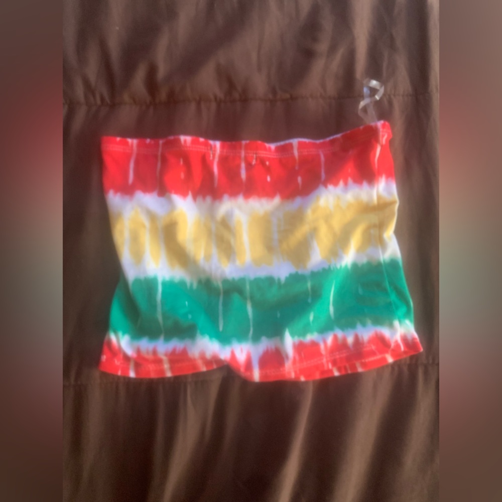 Crop top, shoulder less, size:small